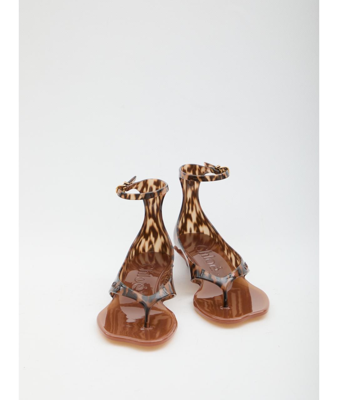 CHLOE Коричневые сандалии, фото 5