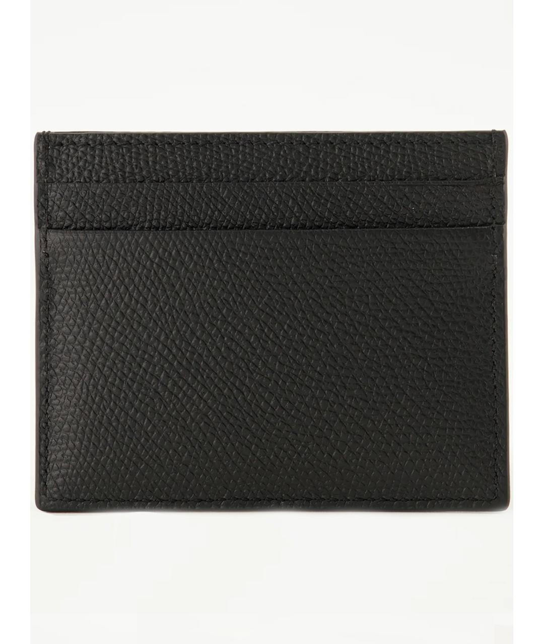 VALENTINO Черный кожаный кардхолдер, фото 3