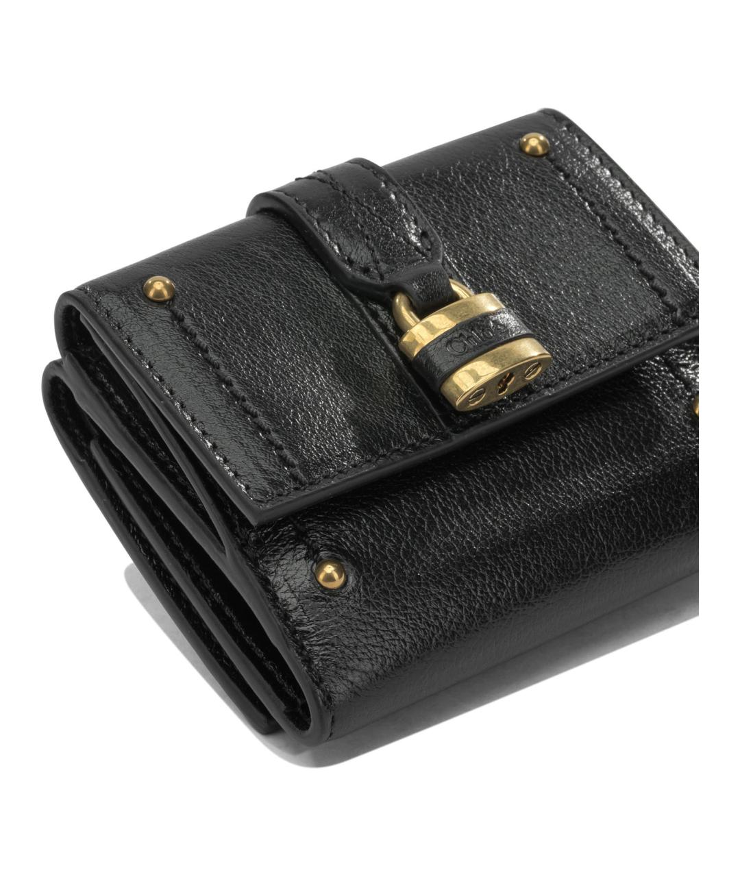 CHLOE Черный кожаный кошелек, фото 4