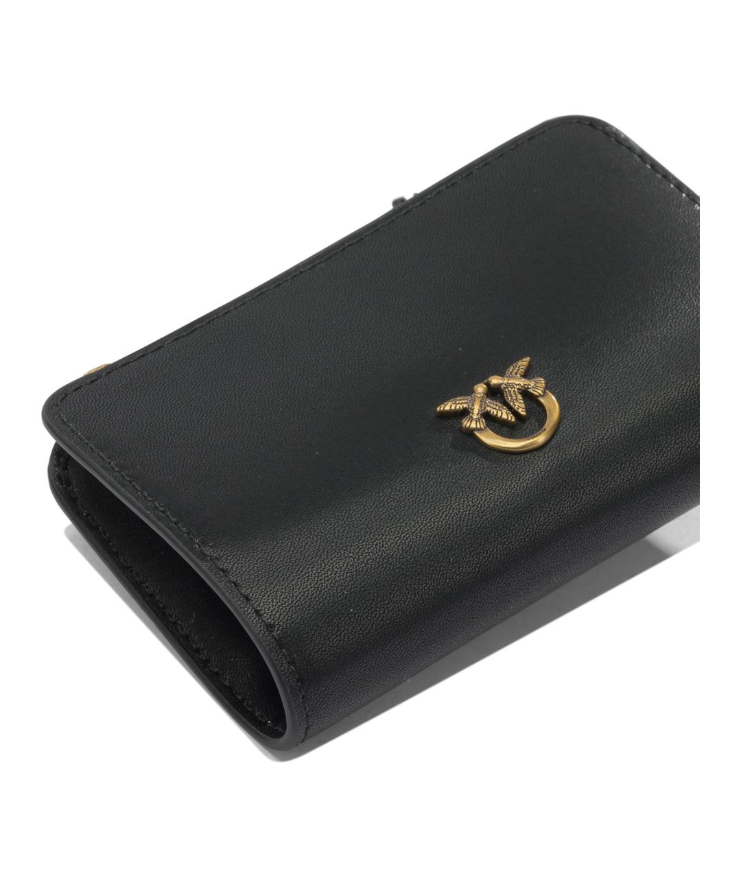 PINKO Черный кожаный кардхолдер, фото 4