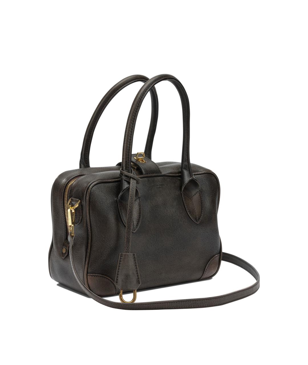 GOLDEN GOOSE DELUXE BRAND Коричневая кожаная сумка с короткими ручками, фото 2