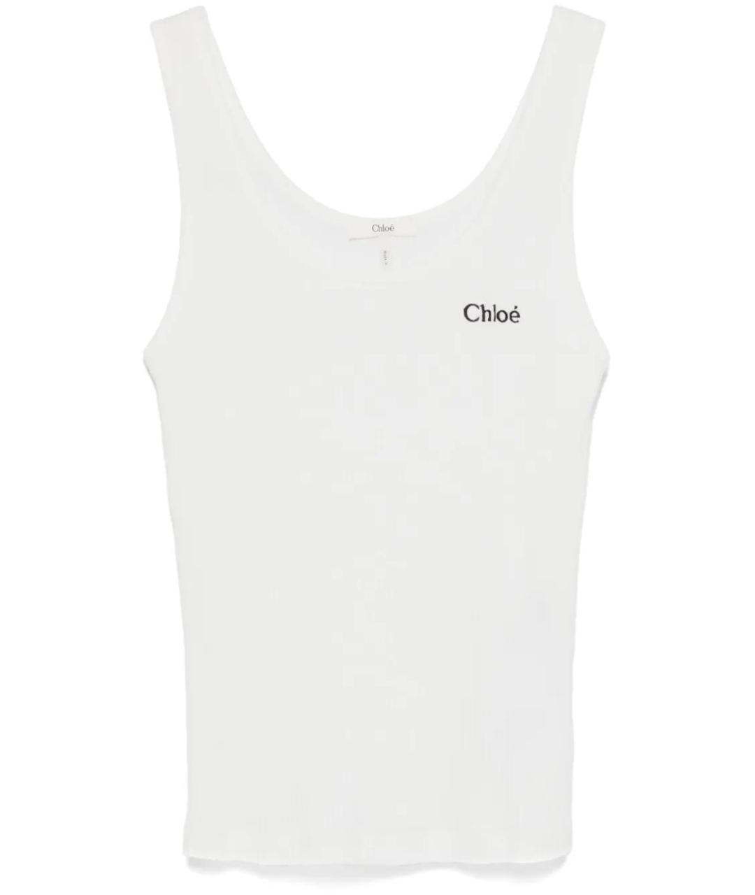 CHLOE Белая хлопковая майка, фото 1