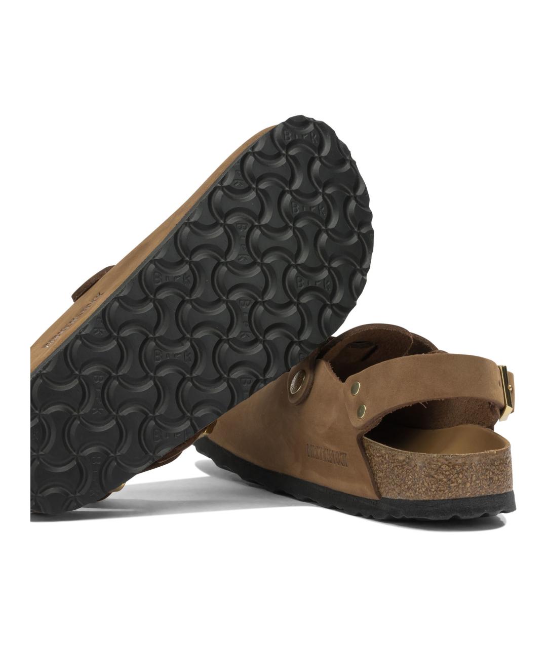 BIRKENSTOCK Коричневые замшевые сабо, фото 4