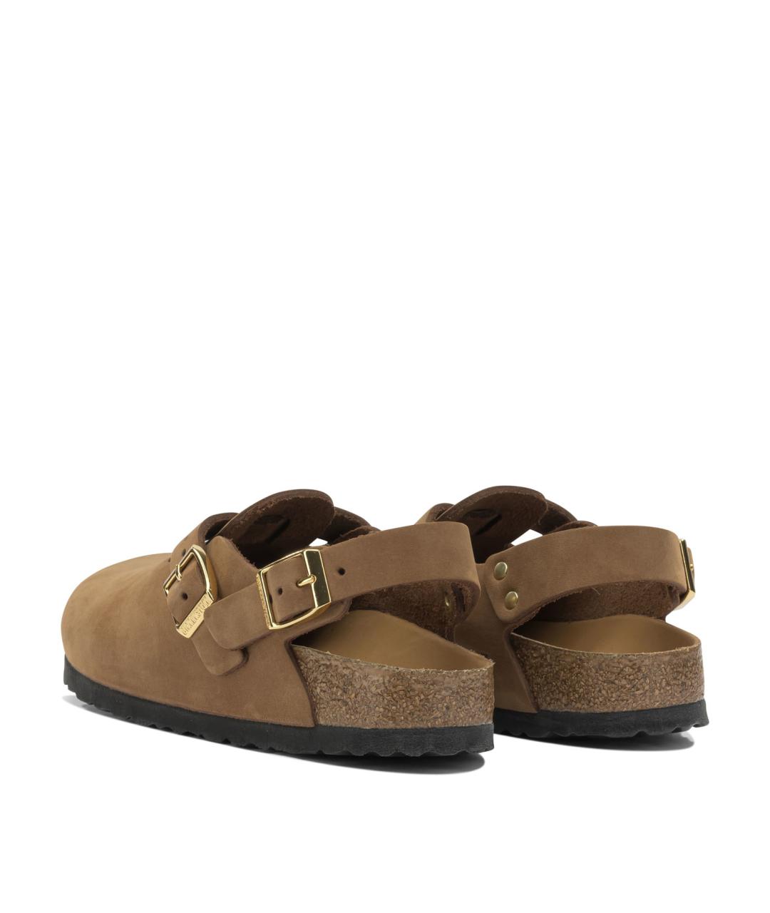 BIRKENSTOCK Коричневые замшевые сабо, фото 2