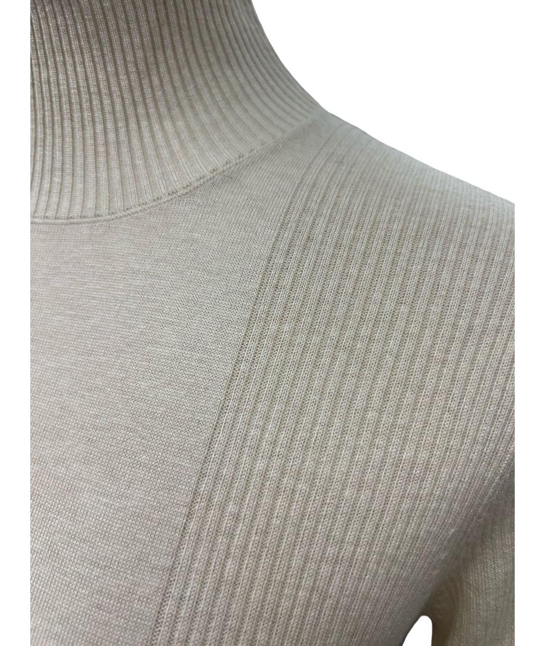 'S MAX MARA Бежевый шерстяной джемпер / свитер, фото 4