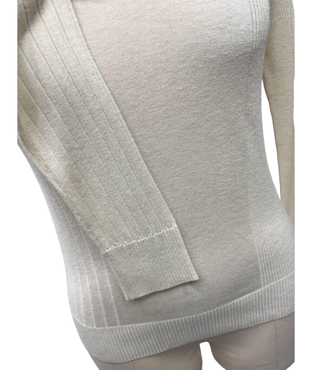 'S MAX MARA Бежевый шерстяной джемпер / свитер, фото 6