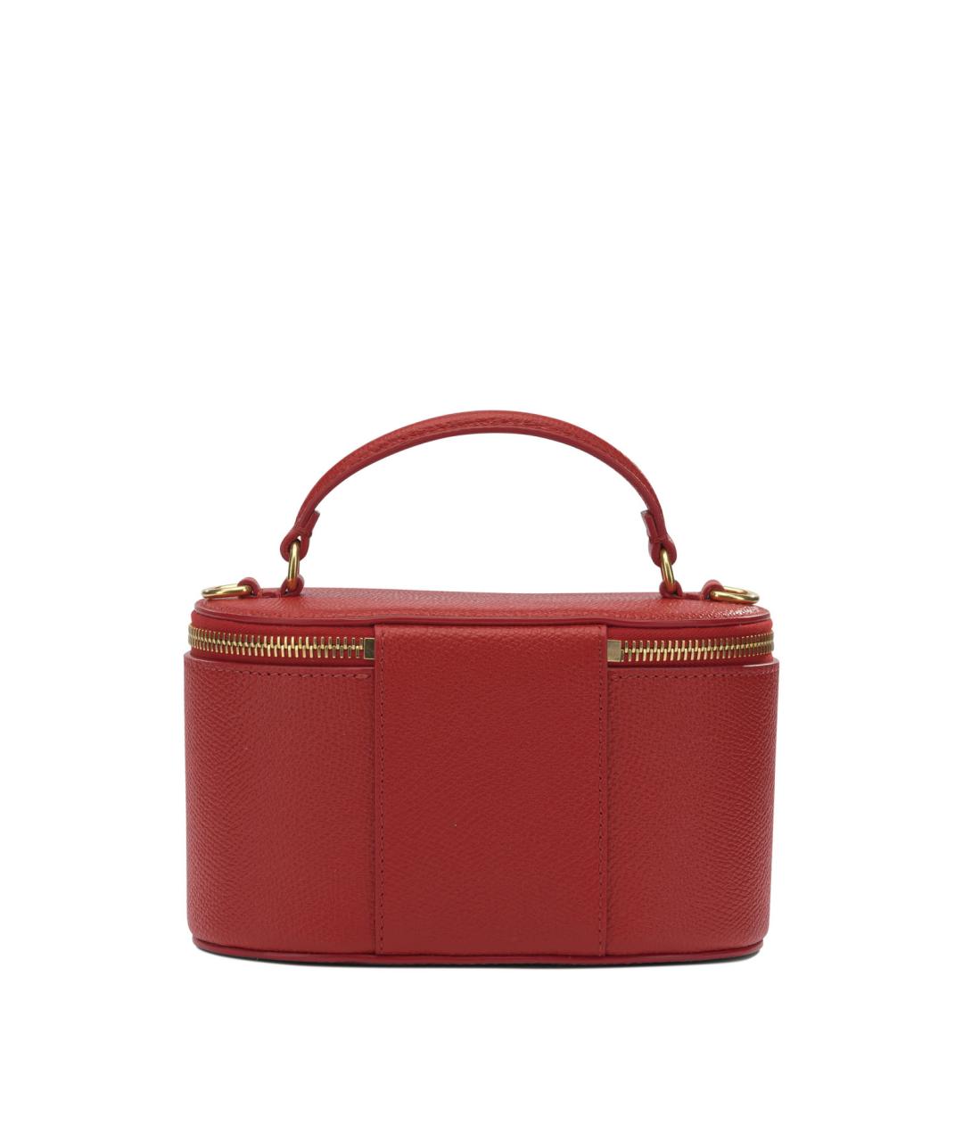 VALENTINO Красная кожаная сумка с короткими ручками, фото 3