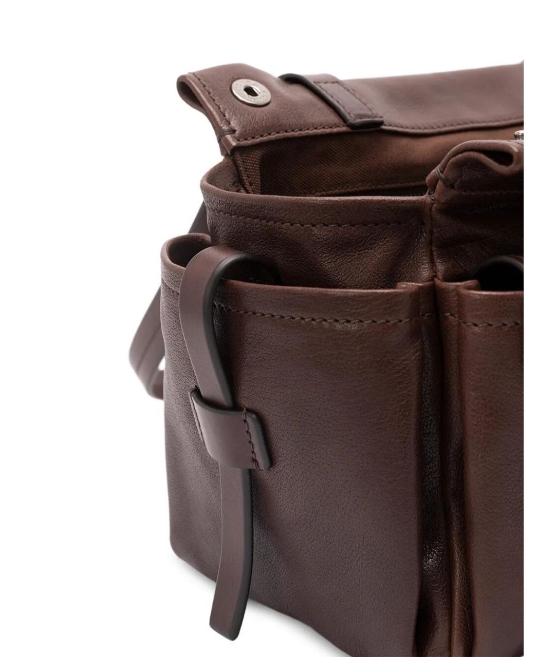 PRADA Коричневая кожаная сумка тоут, фото 4