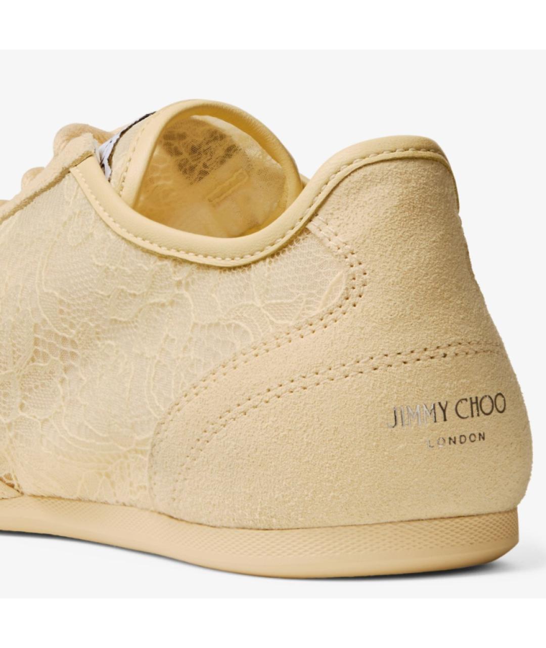 JIMMY CHOO Желтые текстильные кеды, фото 5