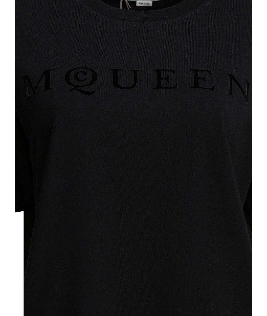 ALEXANDER MCQUEEN Черная хлопковая футболка, фото 3