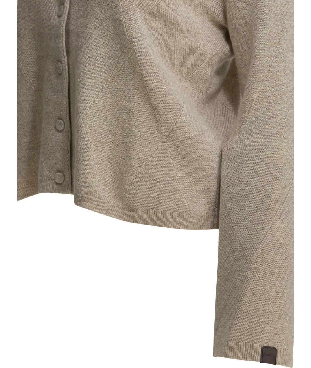 MAX MARA Бежевый кашемировый кардиган, фото 4