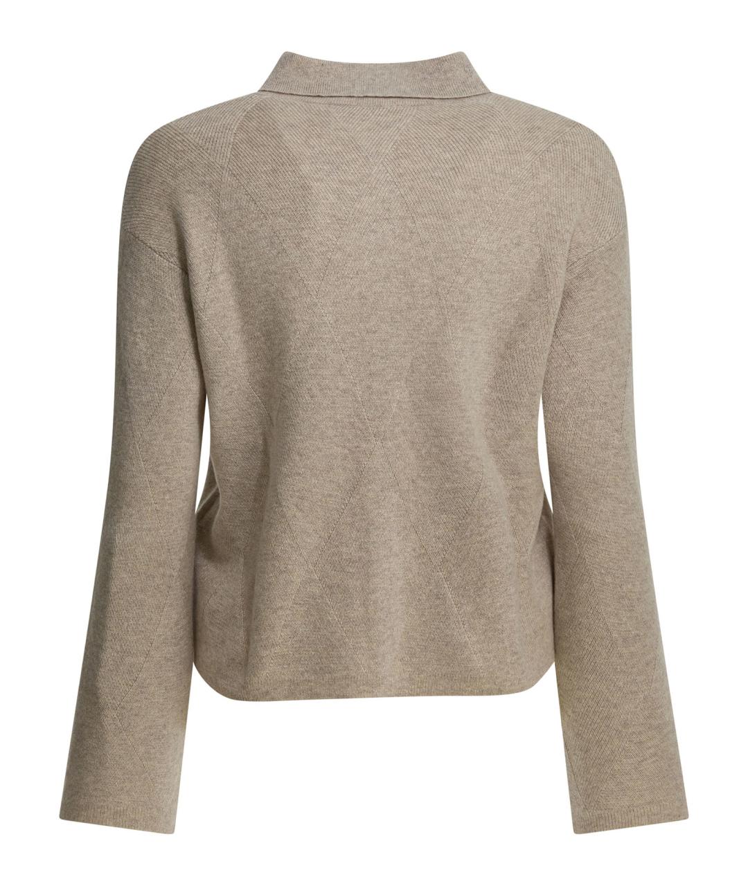 MAX MARA Бежевый кашемировый кардиган, фото 2