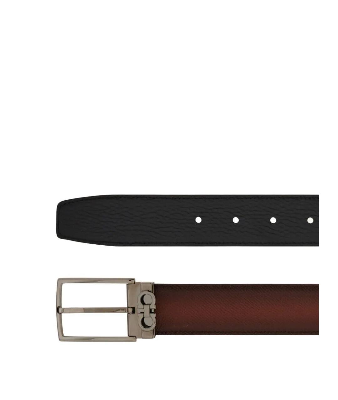 FERRAGAMO Коричневый кожаный ремень, фото 3