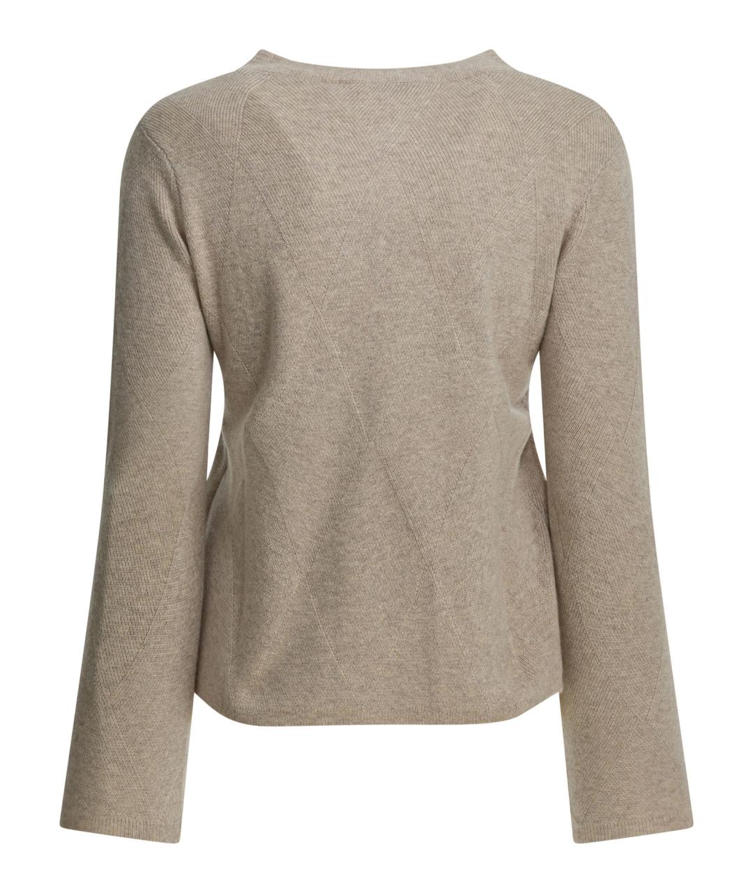 MAX MARA Бежевый кашемировый джемпер / свитер, фото 2