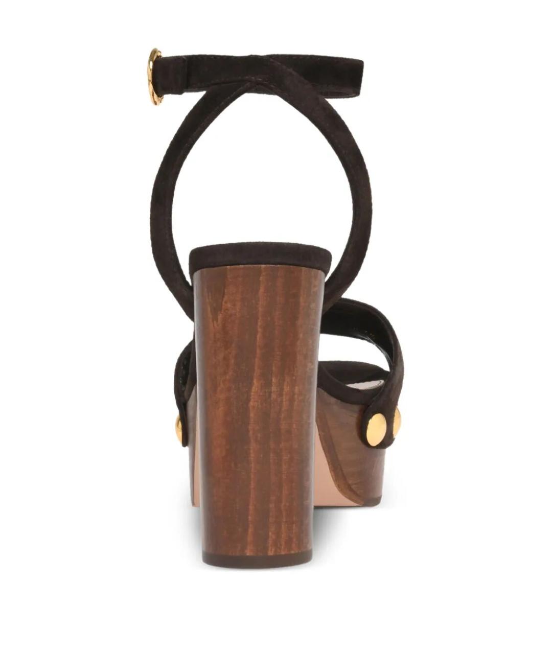 GIANVITO ROSSI Коричневые кожаные сандалии, фото 4