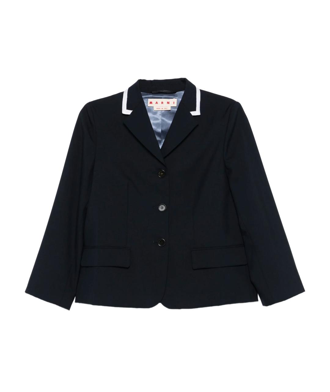 MARNI Черный шерстяной жакет/пиджак, фото 1