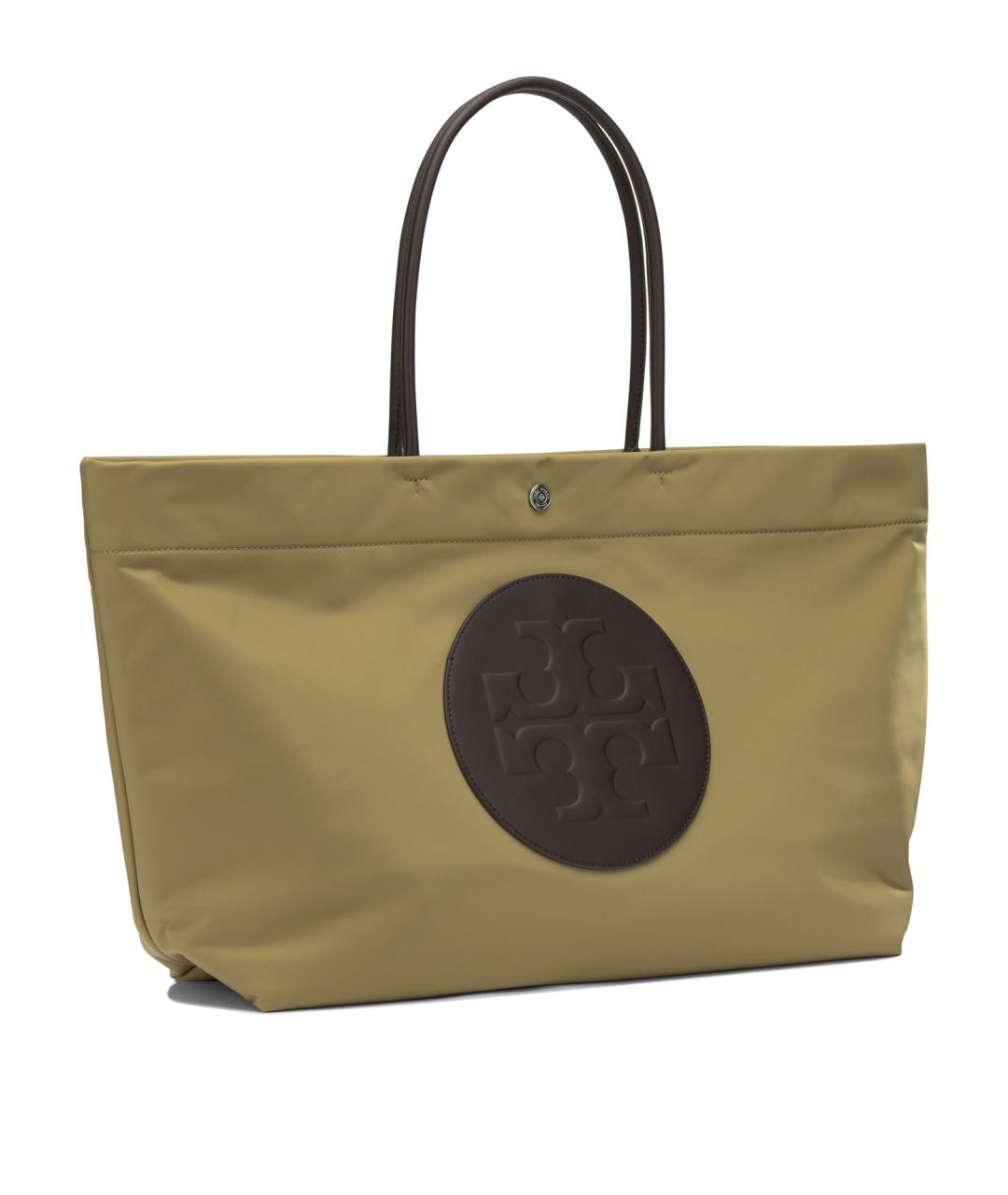 TORY BURCH Бежевая синтетическая сумка тоут, фото 2