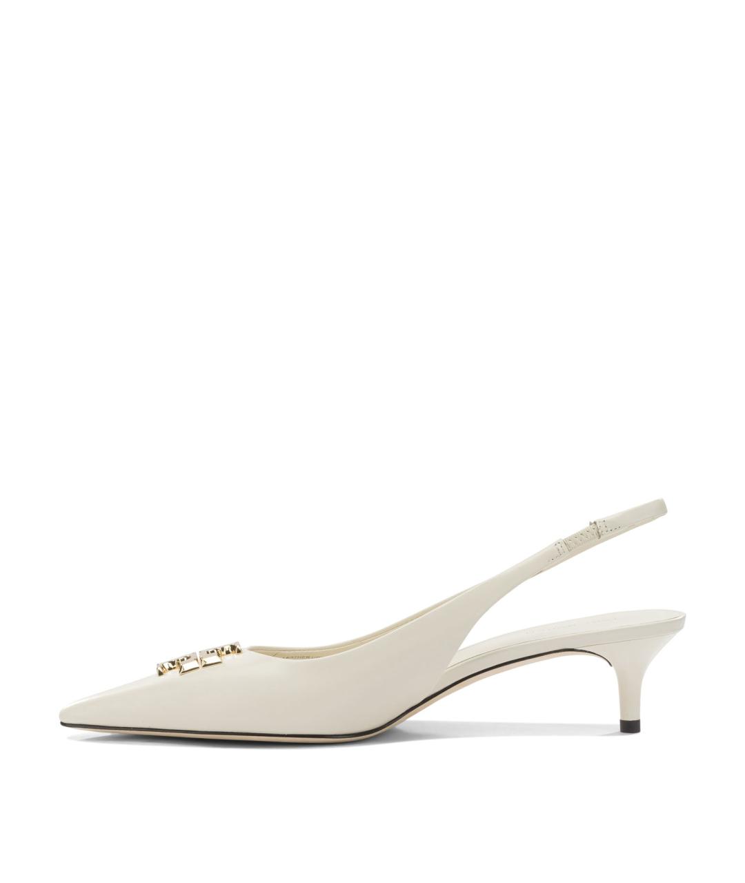 TORY BURCH Белые кожаные туфли, фото 3