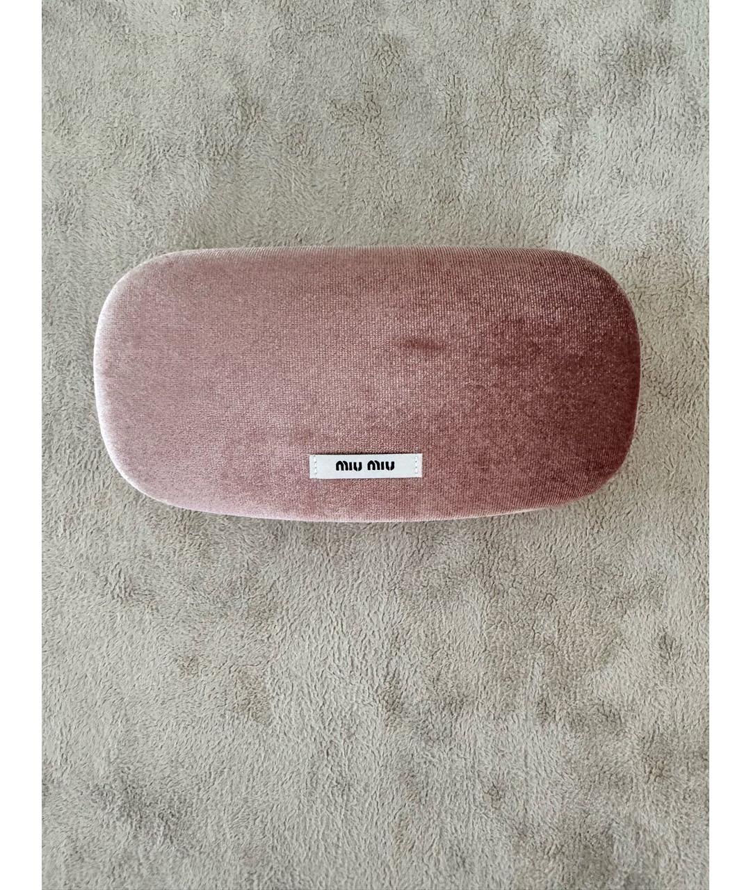 MIU MIU Золотые металлические солнцезащитные очки, фото 4