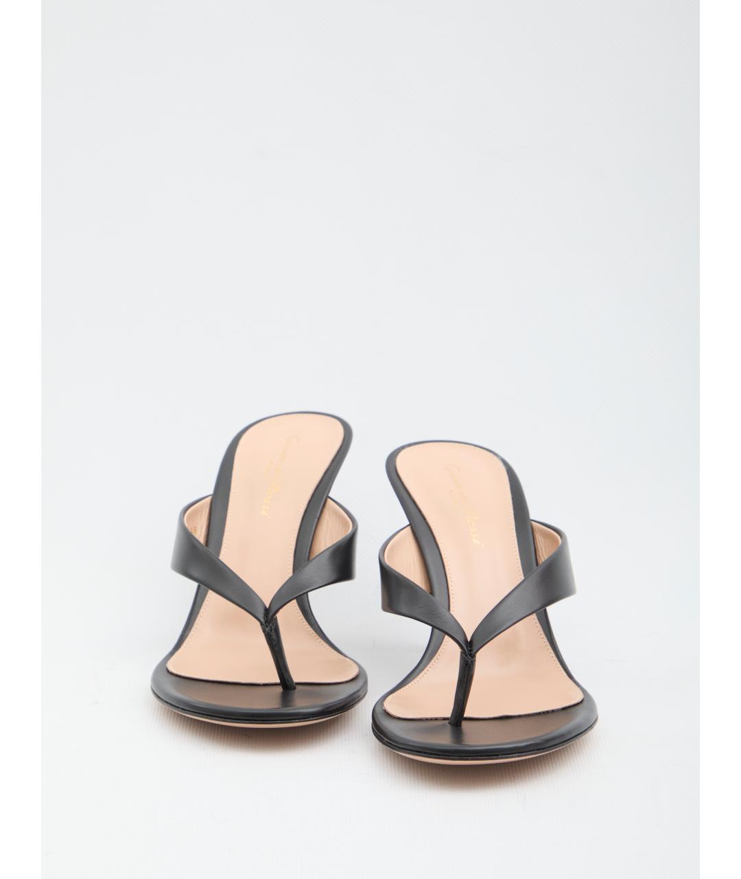 GIANVITO ROSSI Черные кожаные сандалии, фото 5