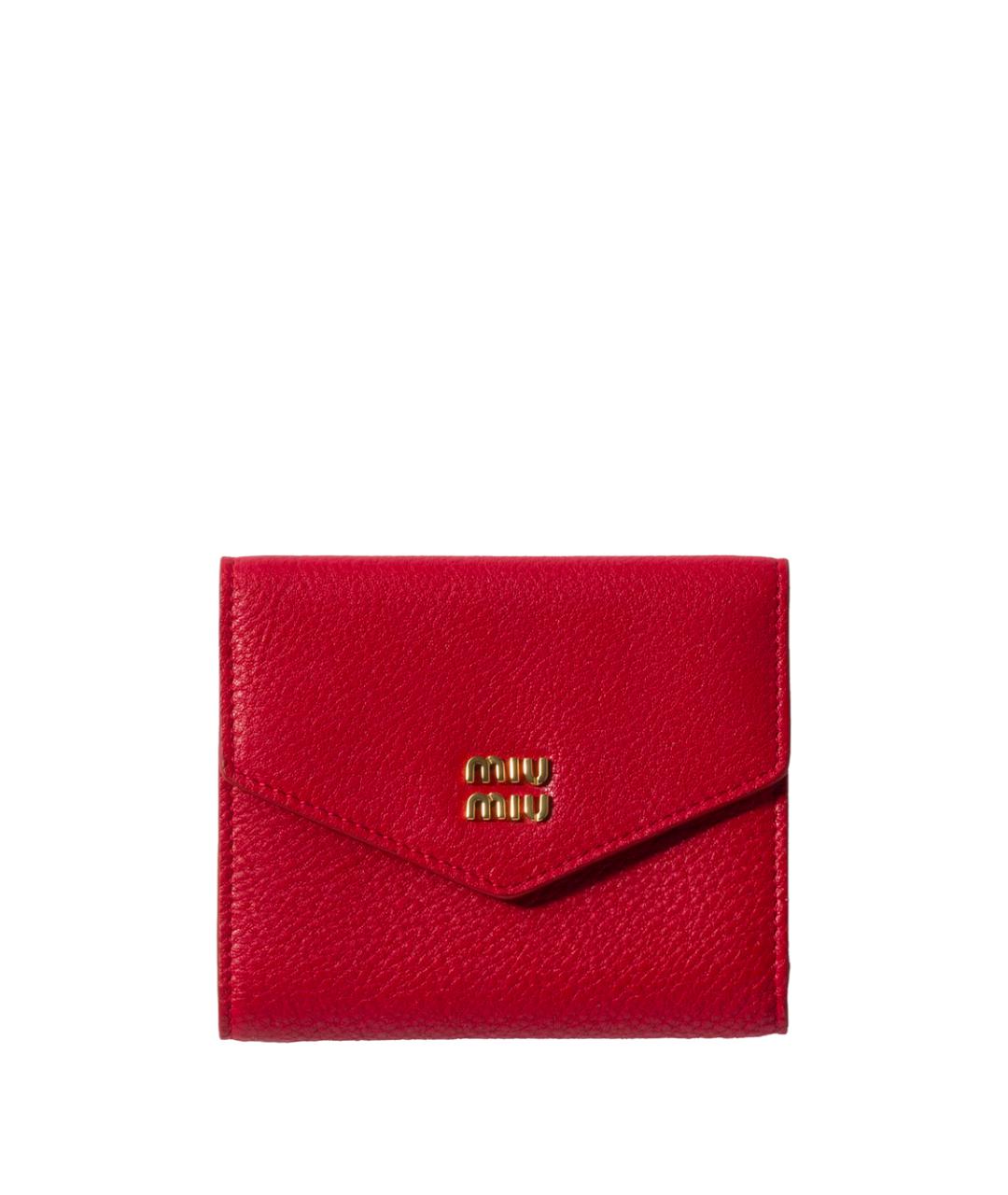 MIU MIU Красный кожаный кошелек, фото 1