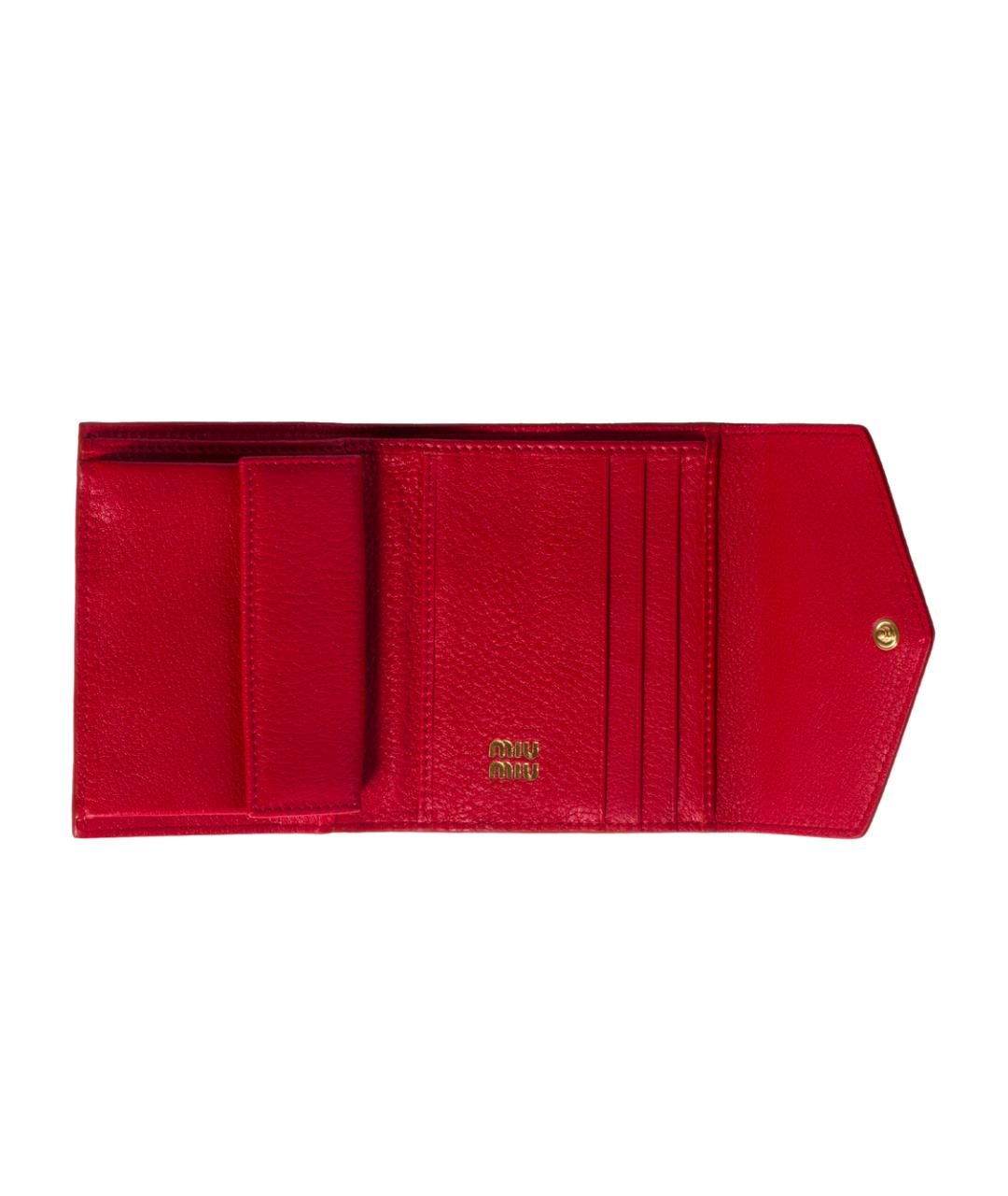 MIU MIU Красный кожаный кошелек, фото 3