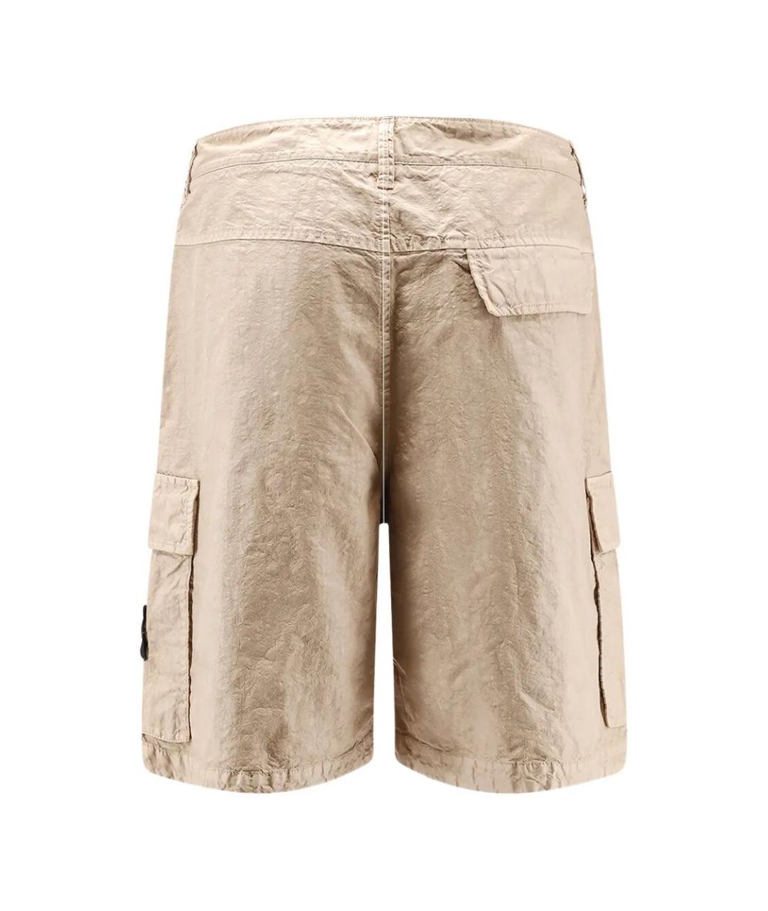 STONE ISLAND Бежевые полиамидовые шорты, фото 2