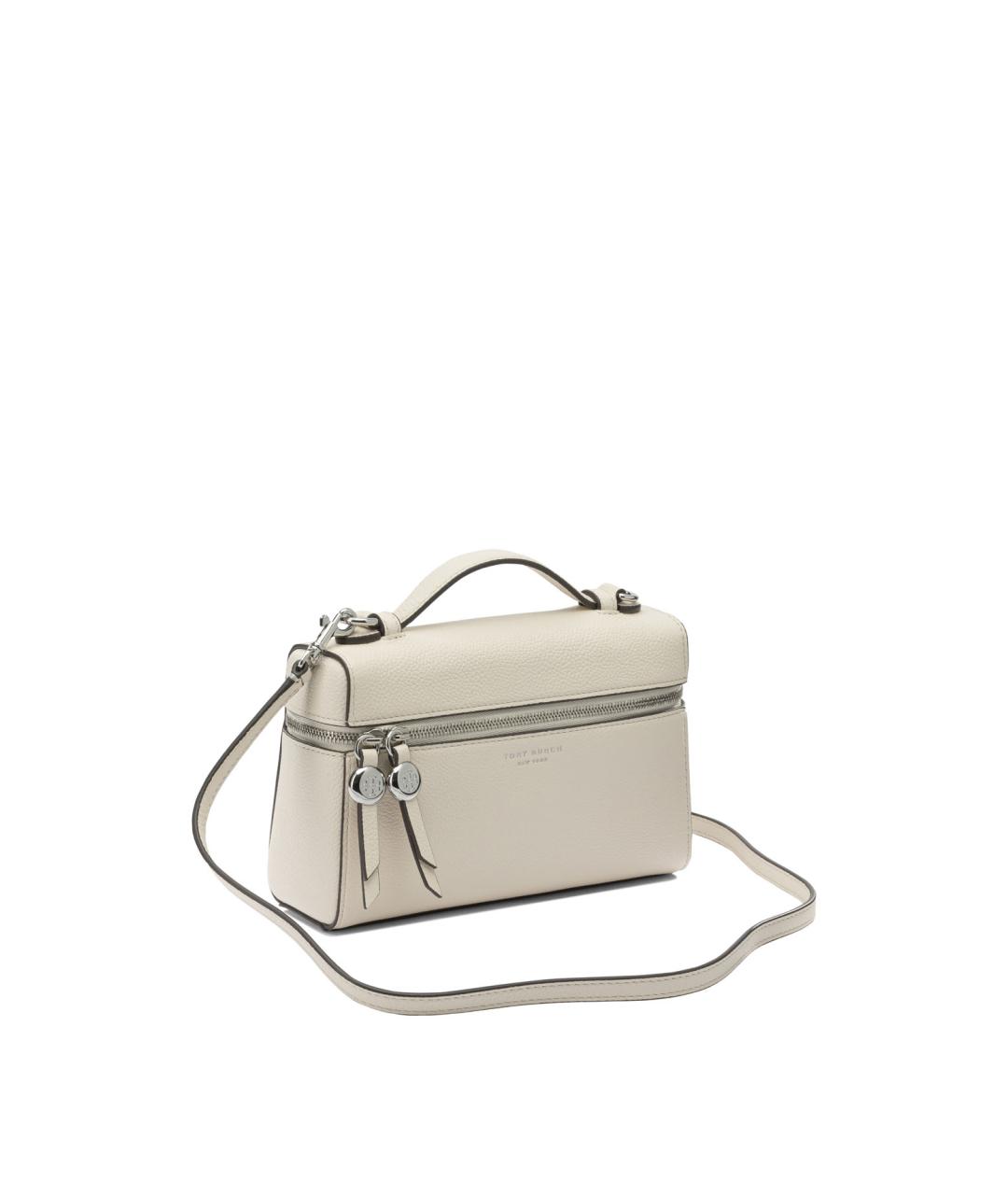 TORY BURCH Белая кожаная сумка с короткими ручками, фото 2