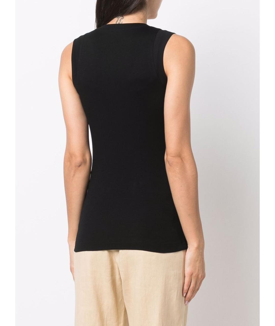BRUNELLO CUCINELLI Черная хлопковая майка, фото 4