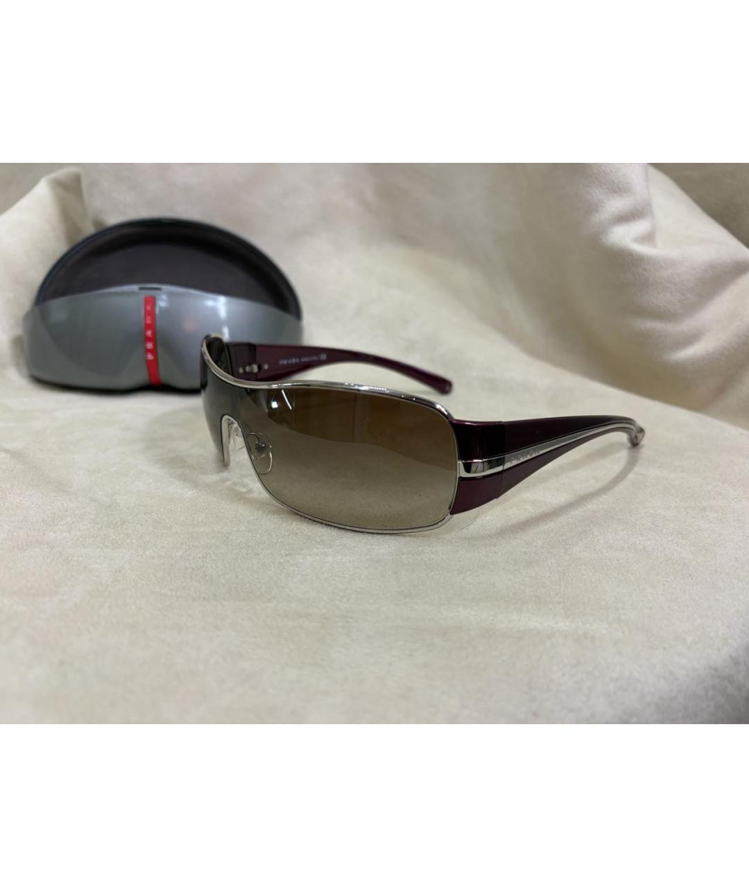 PRADA Бордовые солнцезащитные очки, фото 2