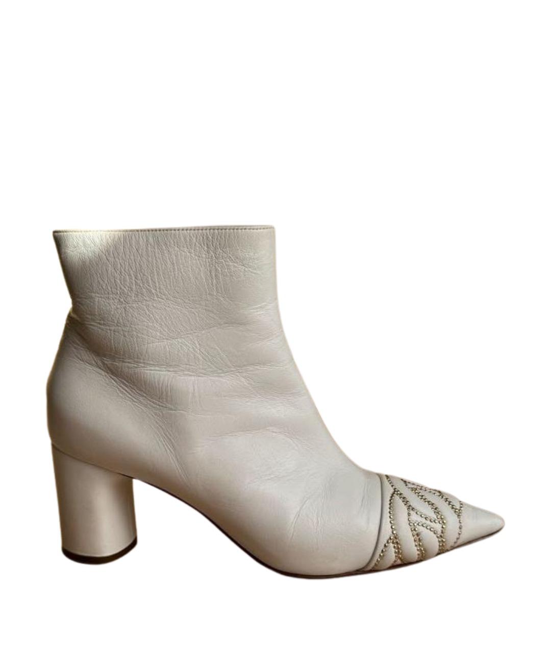 CASADEI Белые кожаные ботильоны, фото 1