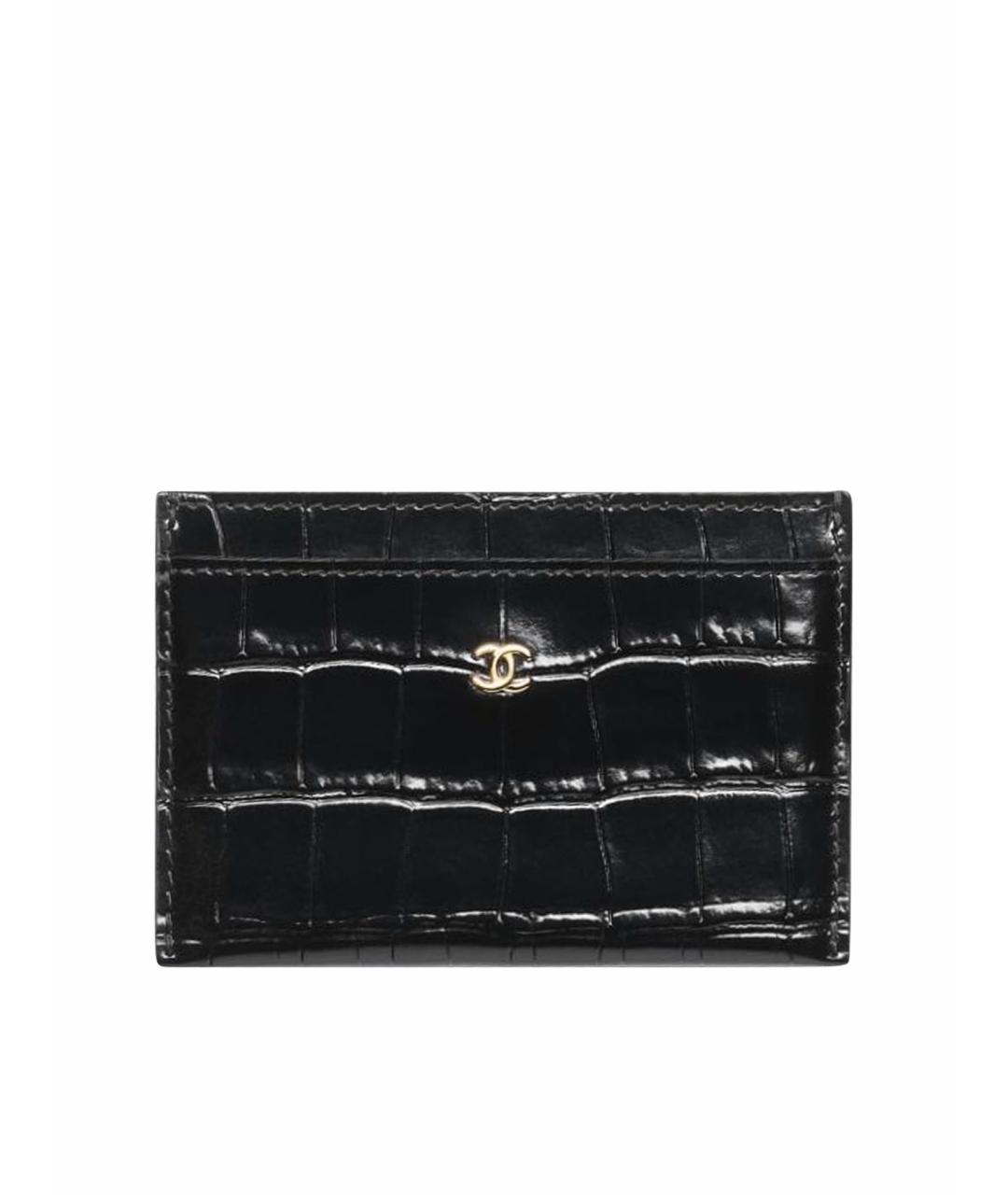 CHANEL Черный кожаный кардхолдер, фото 1