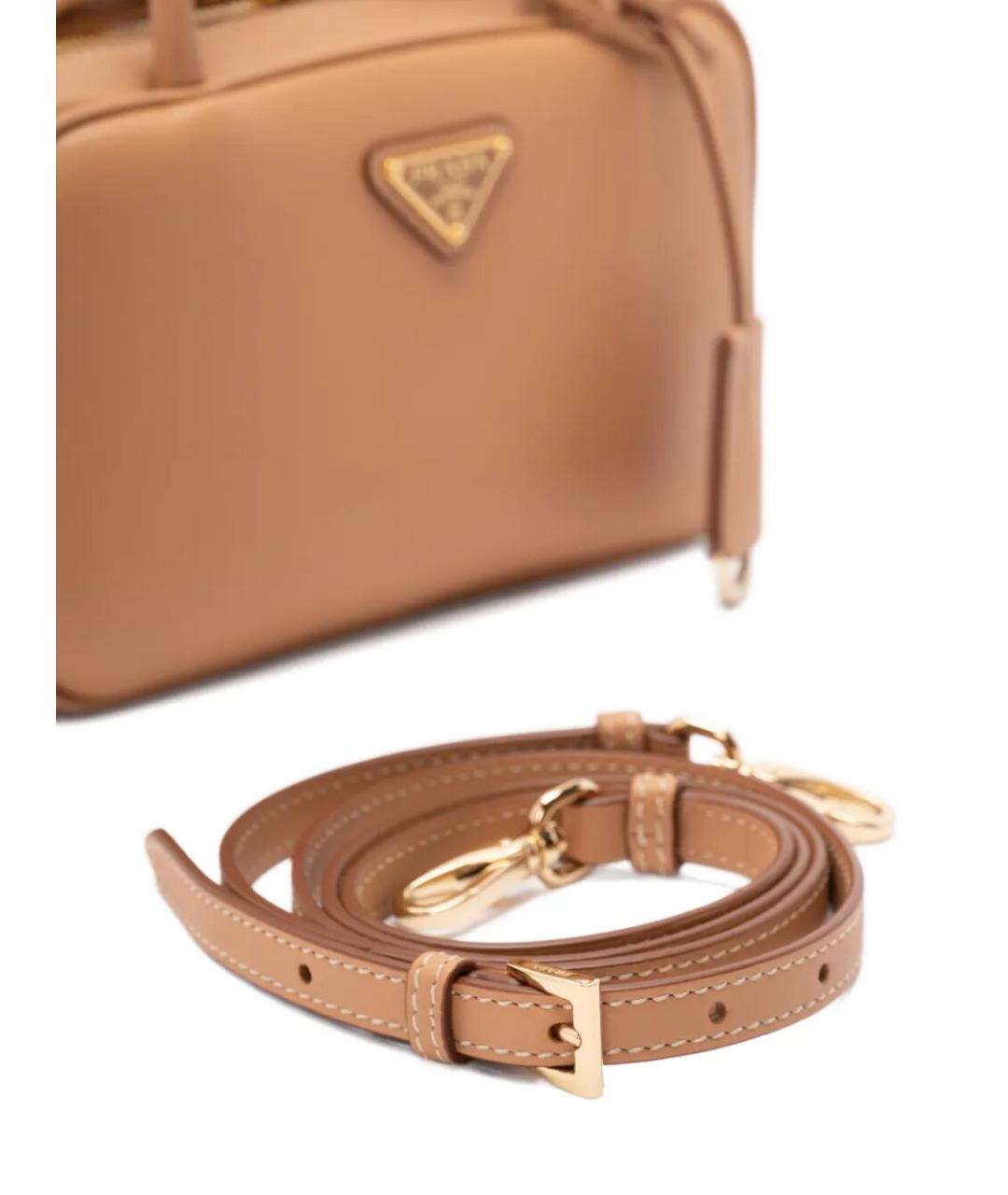 PRADA Бежевая кожаная сумка через плечо, фото 4