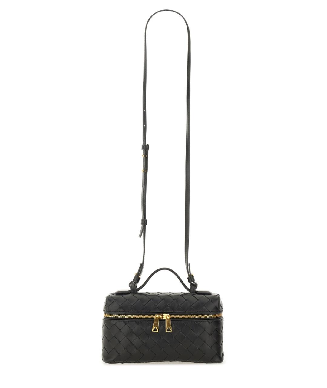 BOTTEGA VENETA Черная кожаная сумка через плечо, фото 2