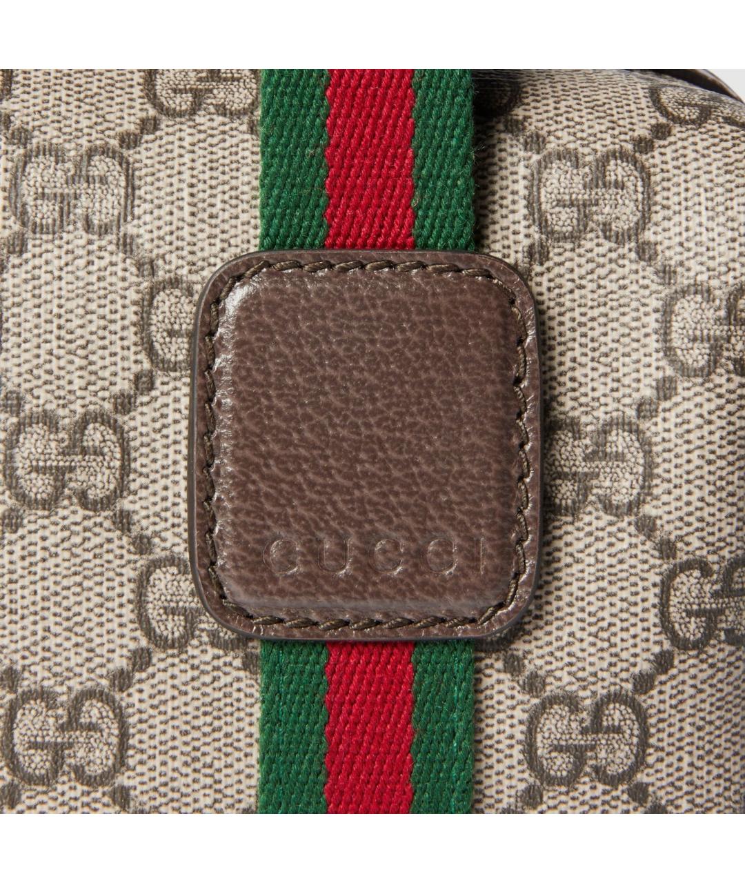 GUCCI Бежевая хлопковая сумка с короткими ручками, фото 3