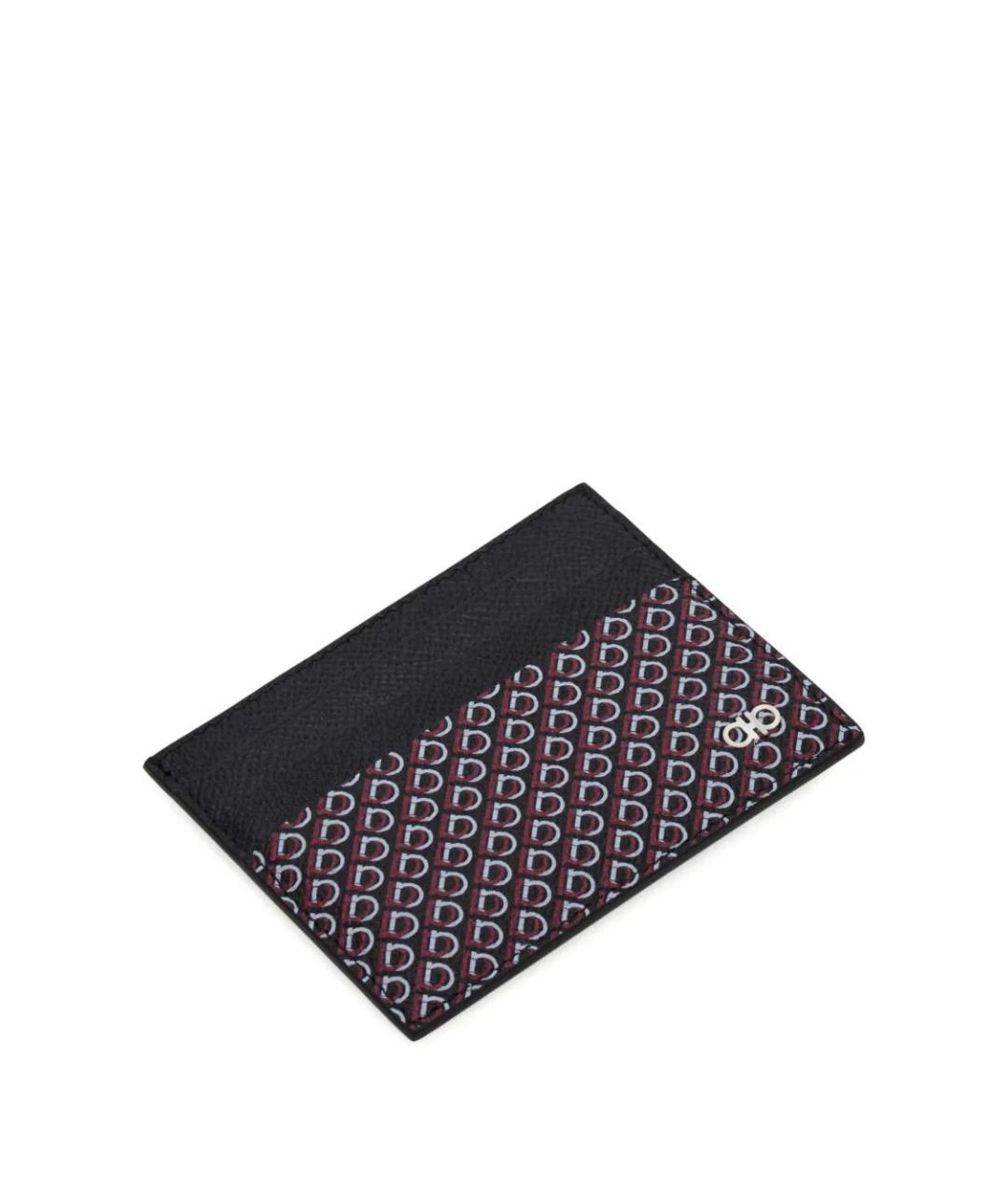 FERRAGAMO Черный кожаный кардхолдер, фото 4