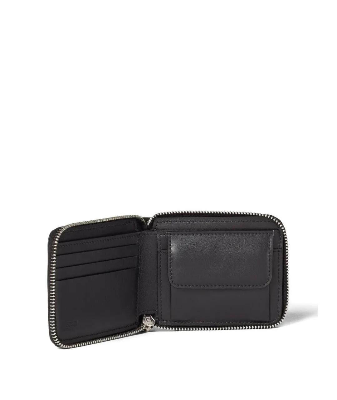 FENDI Черный кожаный кошелек, фото 3