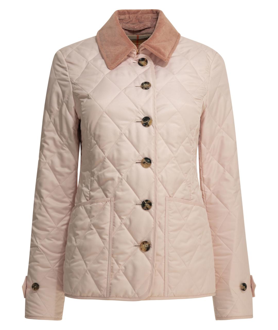 BURBERRY Розовая полиэстеровая куртка, фото 1