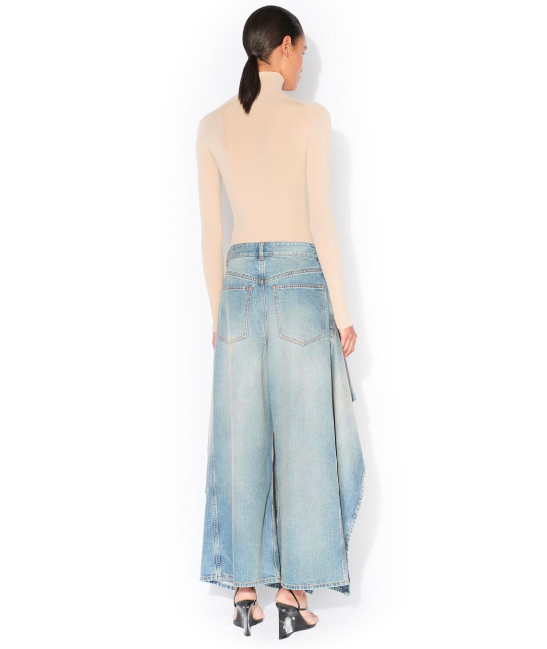 ALAIA Синие хлопковые прямые джинсы, фото 3