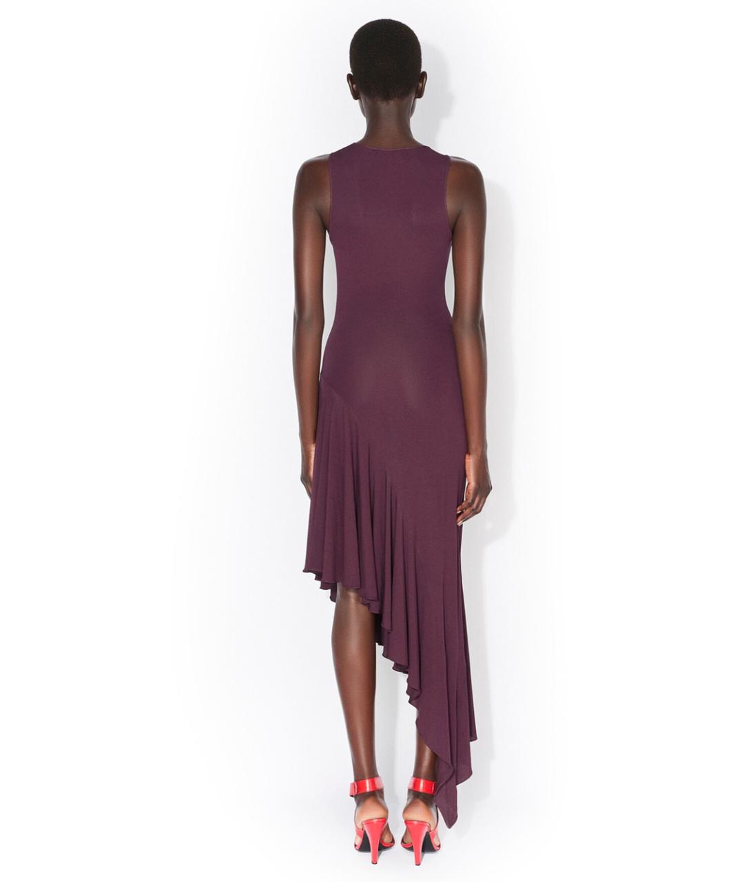ALAIA Красное вискозное повседневное платье, фото 3