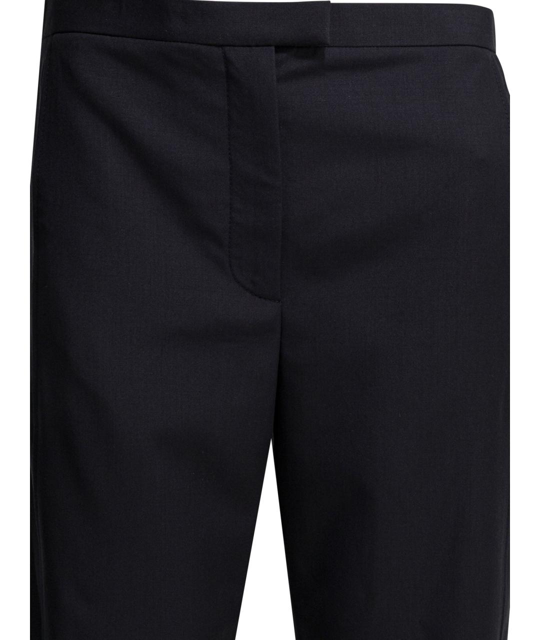 KHAITE Синие шерстяные прямые брюки, фото 3