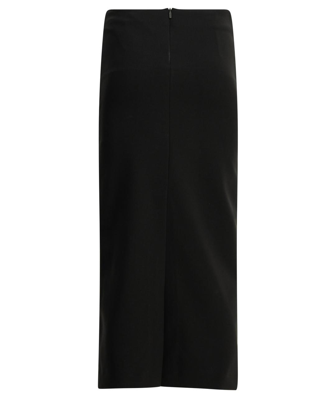 MAX MARA Черная вискозная юбка миди, фото 2