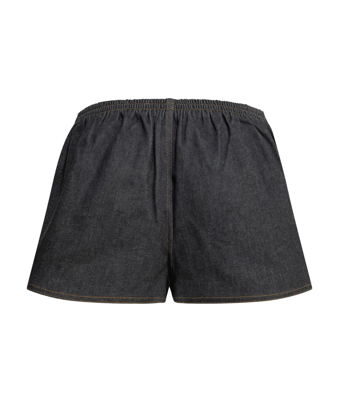 JACQUEMUS Темно-синие хлопковые шорты, фото 2