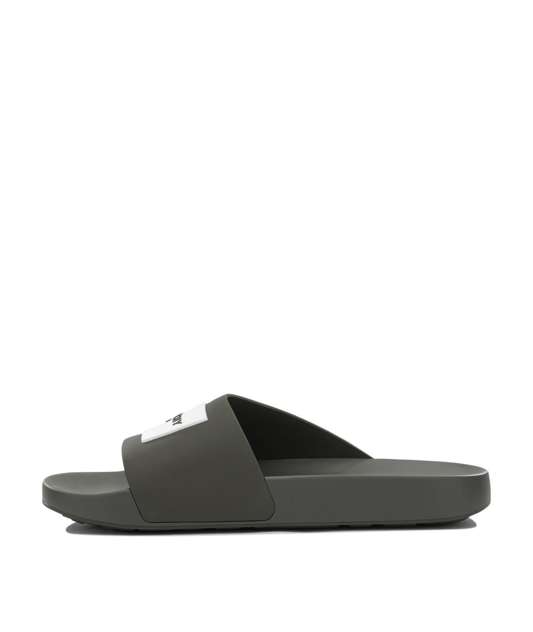 GIVENCHY Зеленые синтетические шлепанцы, фото 3