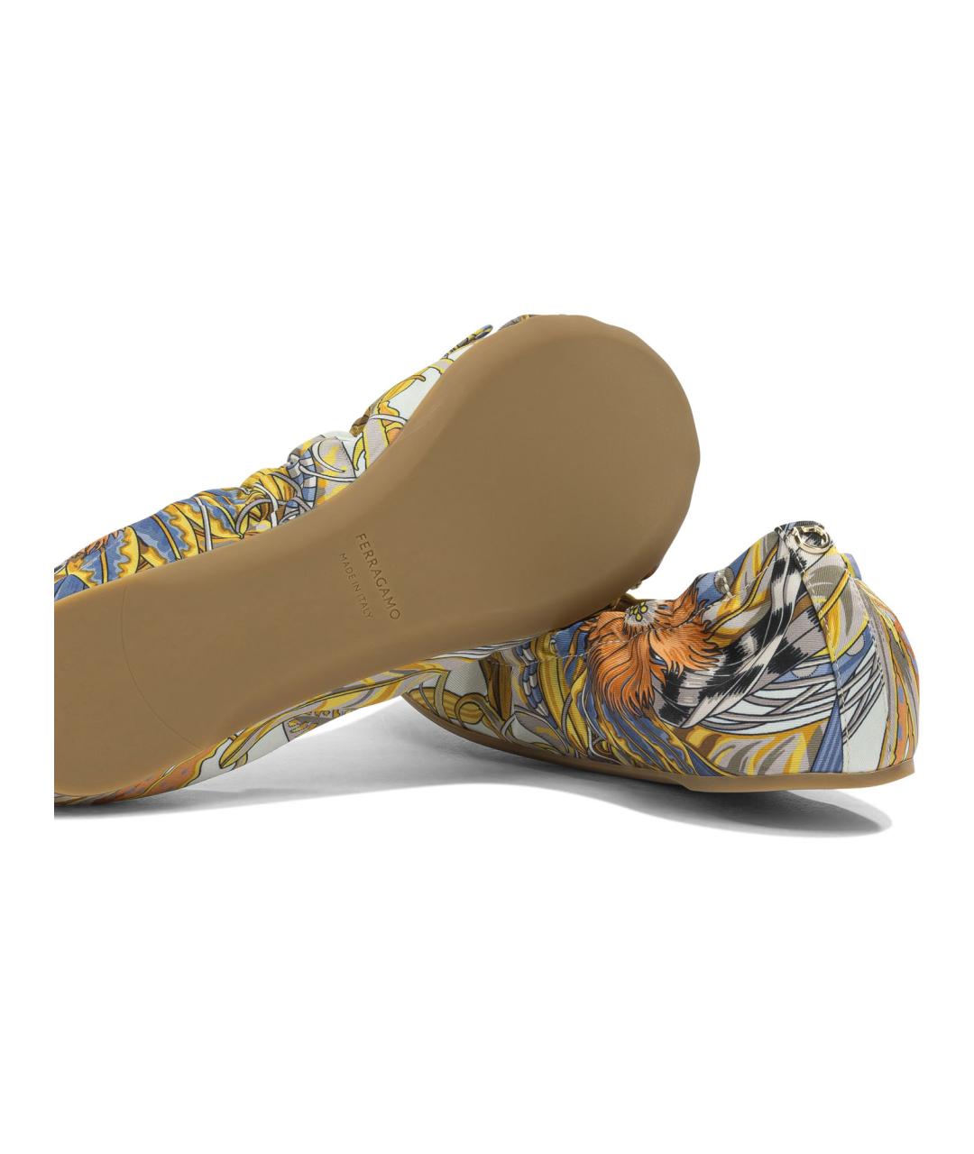 FERRAGAMO Мульти текстильные балетки, фото 5
