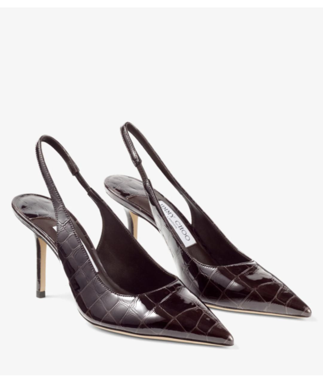 JIMMY CHOO Коричневые кожаные туфли, фото 2