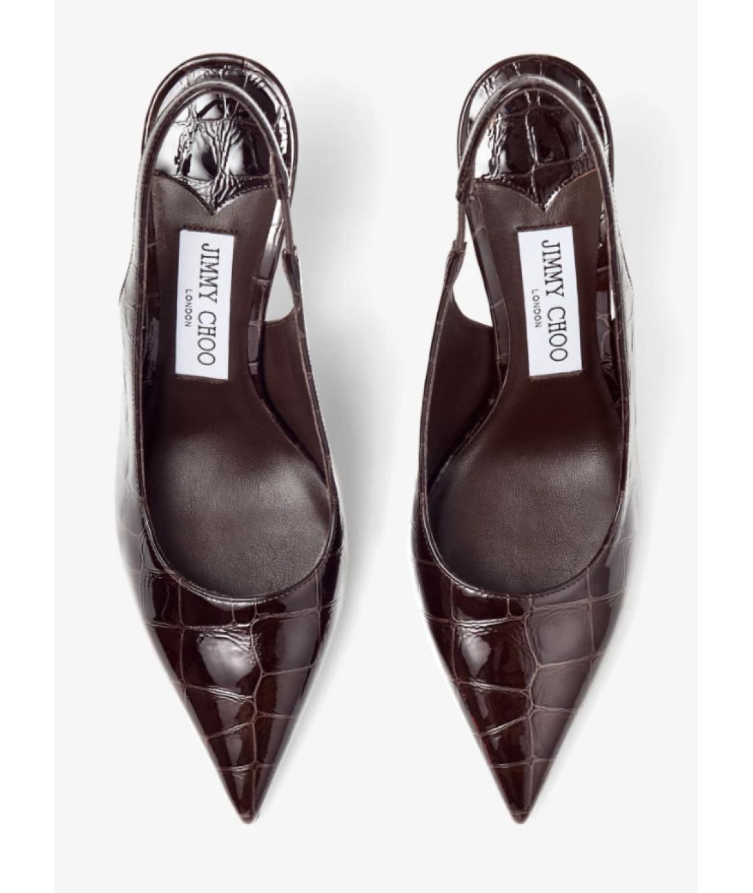 JIMMY CHOO Коричневые кожаные туфли, фото 4