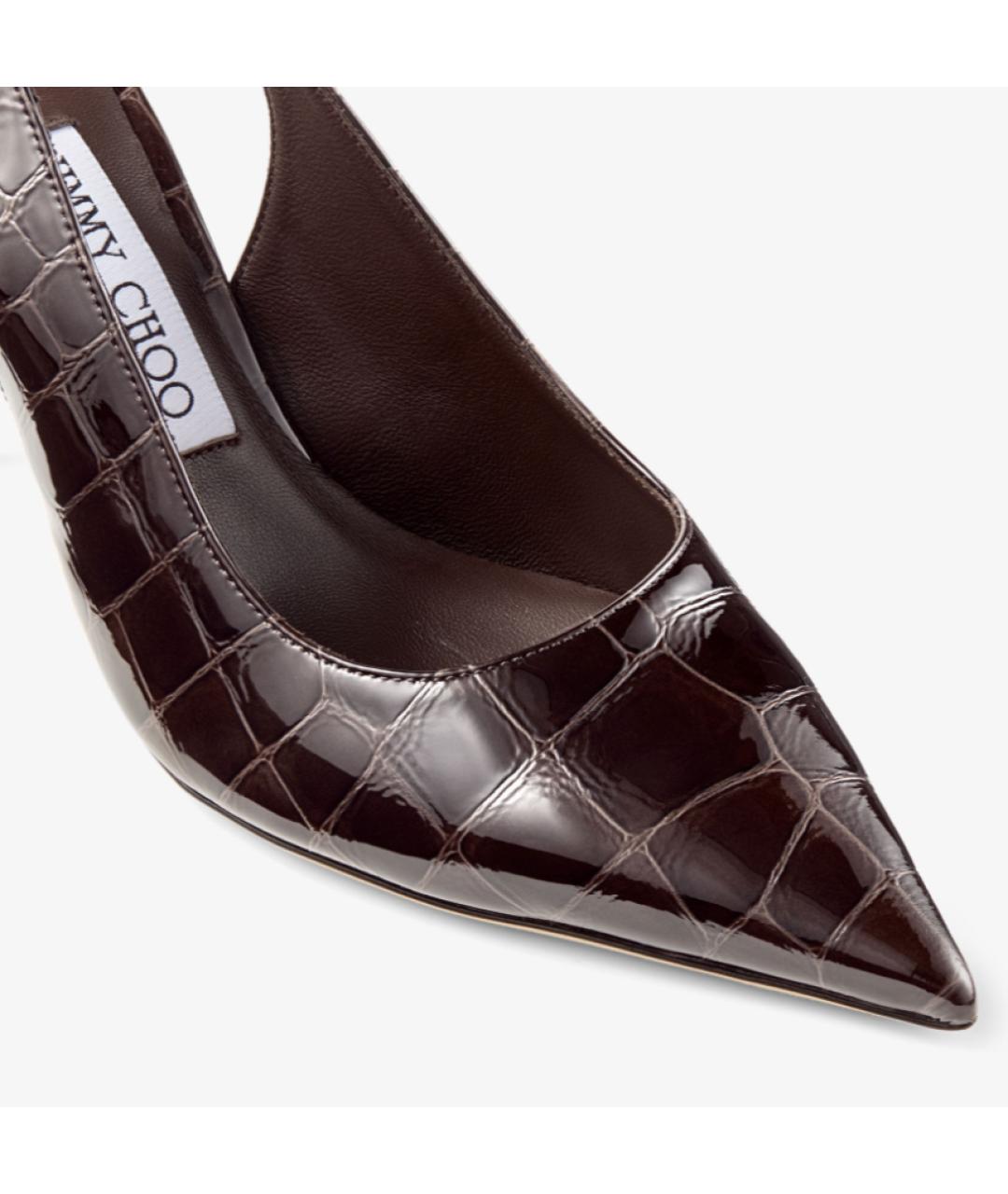 JIMMY CHOO Коричневые кожаные туфли, фото 3