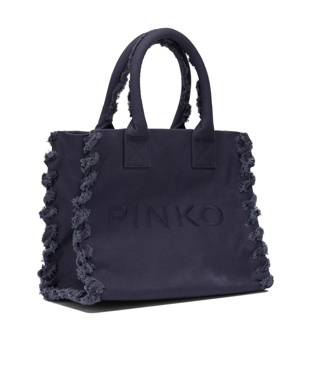 PINKO Фиолетовая хлопковая сумка тоут, фото 2