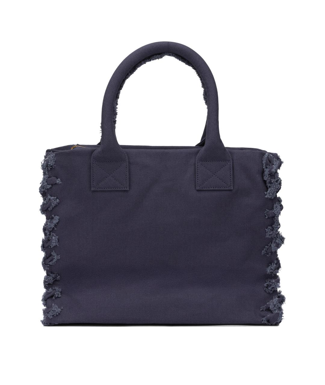 PINKO Фиолетовая хлопковая сумка тоут, фото 3